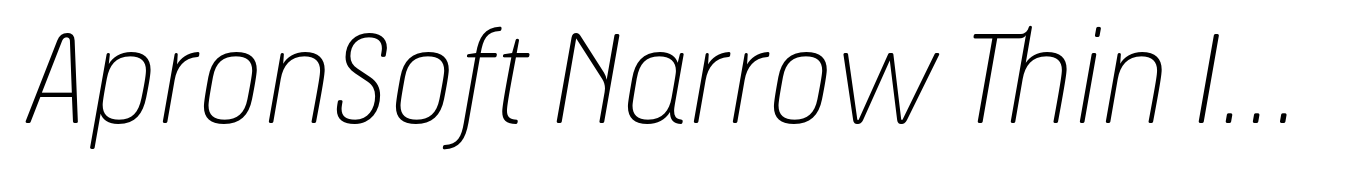 ApronSoft Narrow Thin Italic